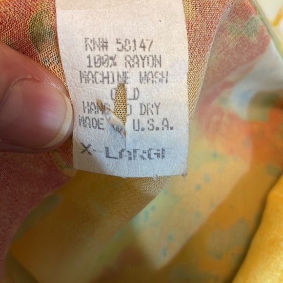 Sea Suns Size XL Semi Sheer Button Front 3/4 Length Ruffle Hem Sleeve Blouse - Picture 5 of 5